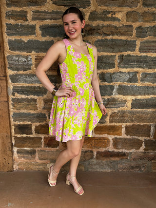 Green Kiss Mini Dress | Apple Green