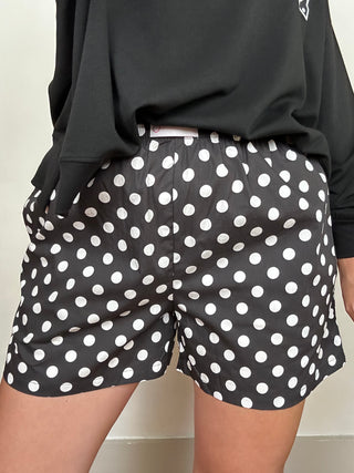Easy Win Polka Dot Boxer Shorts | Black + White