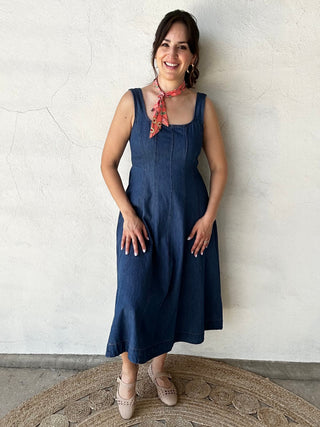 All Aboard Midi Dress | Denim