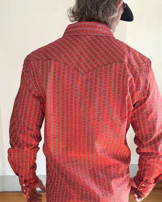 Cinch Modern Fit Mens Print Long Sleeve Red Diamonds