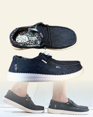 HEYDUDE Women Wendy Floral Boho Black