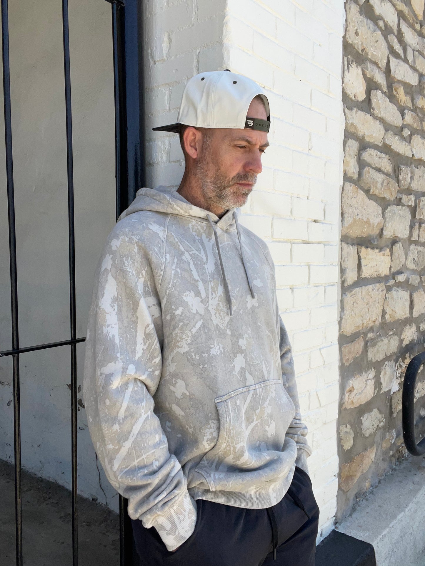 Burlebo | Vintage Washed Fleece Hoodie | Drifter Camo