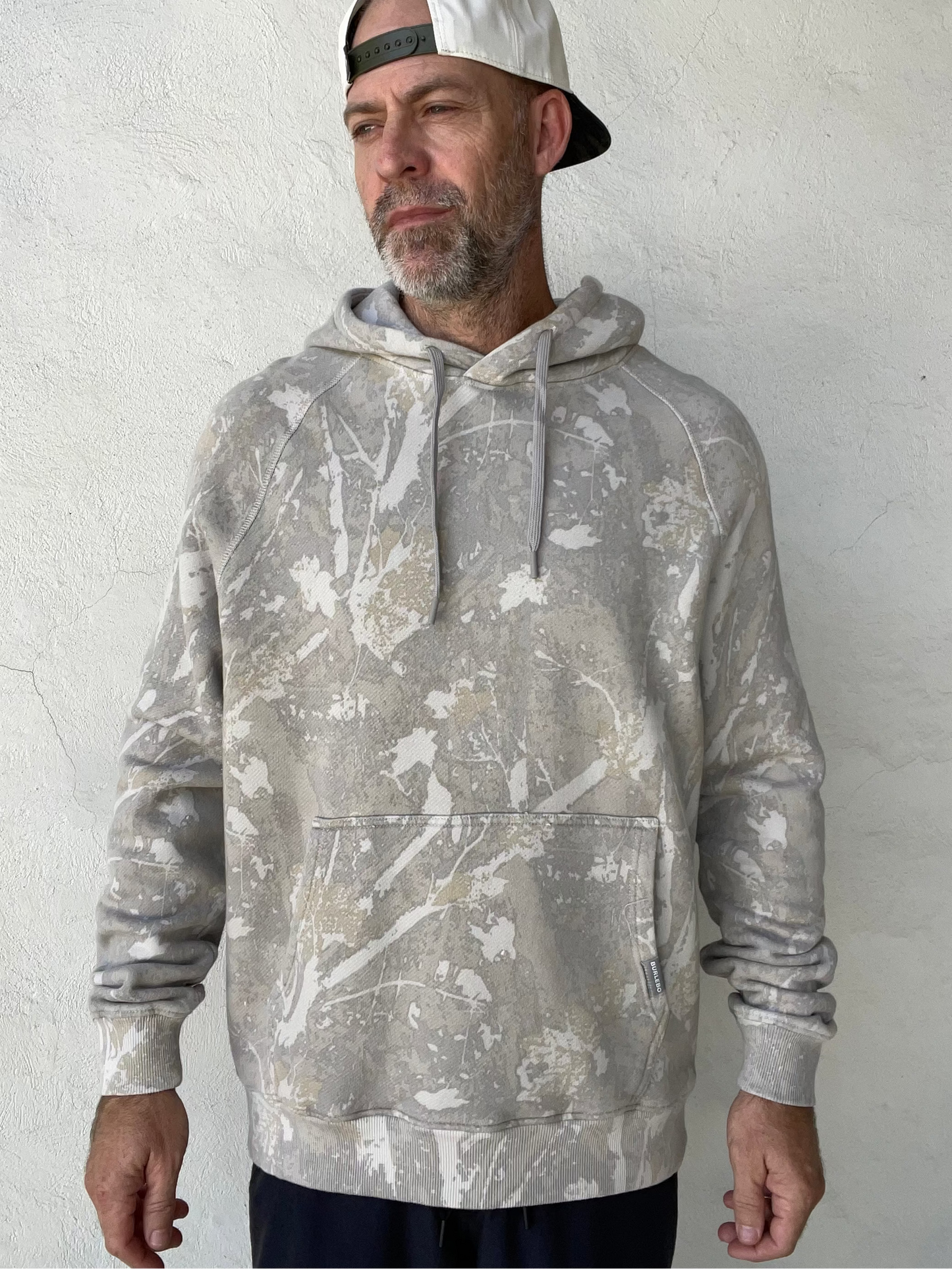 Burlebo | Vintage Washed Fleece Hoodie | Drifter Camo