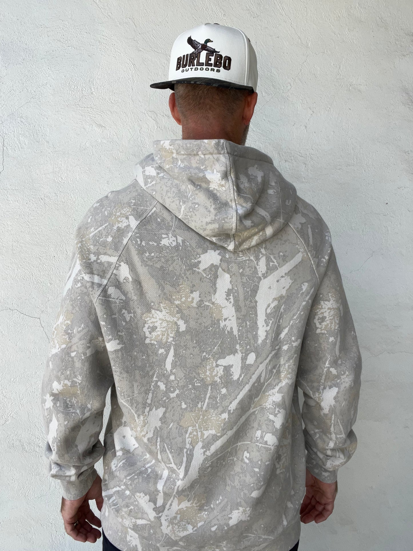Burlebo | Vintage Washed Fleece Hoodie | Drifter Camo