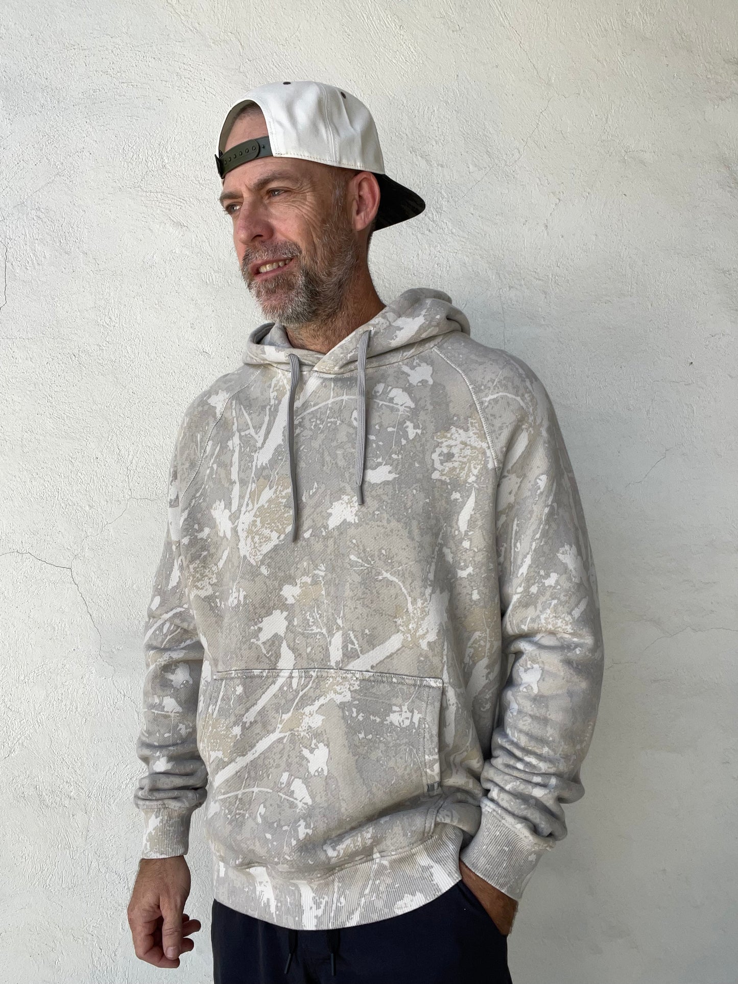 Burlebo | Vintage Washed Fleece Hoodie | Drifter Camo