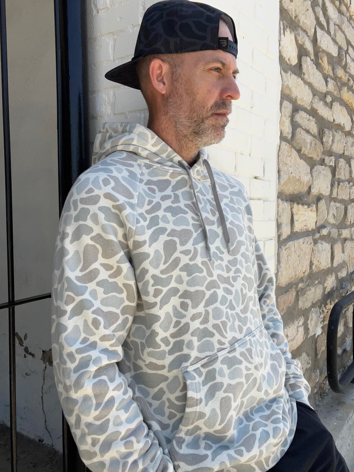 Burlebo | Vintage Washed Fleece Hoodie | Classic Deer Camo