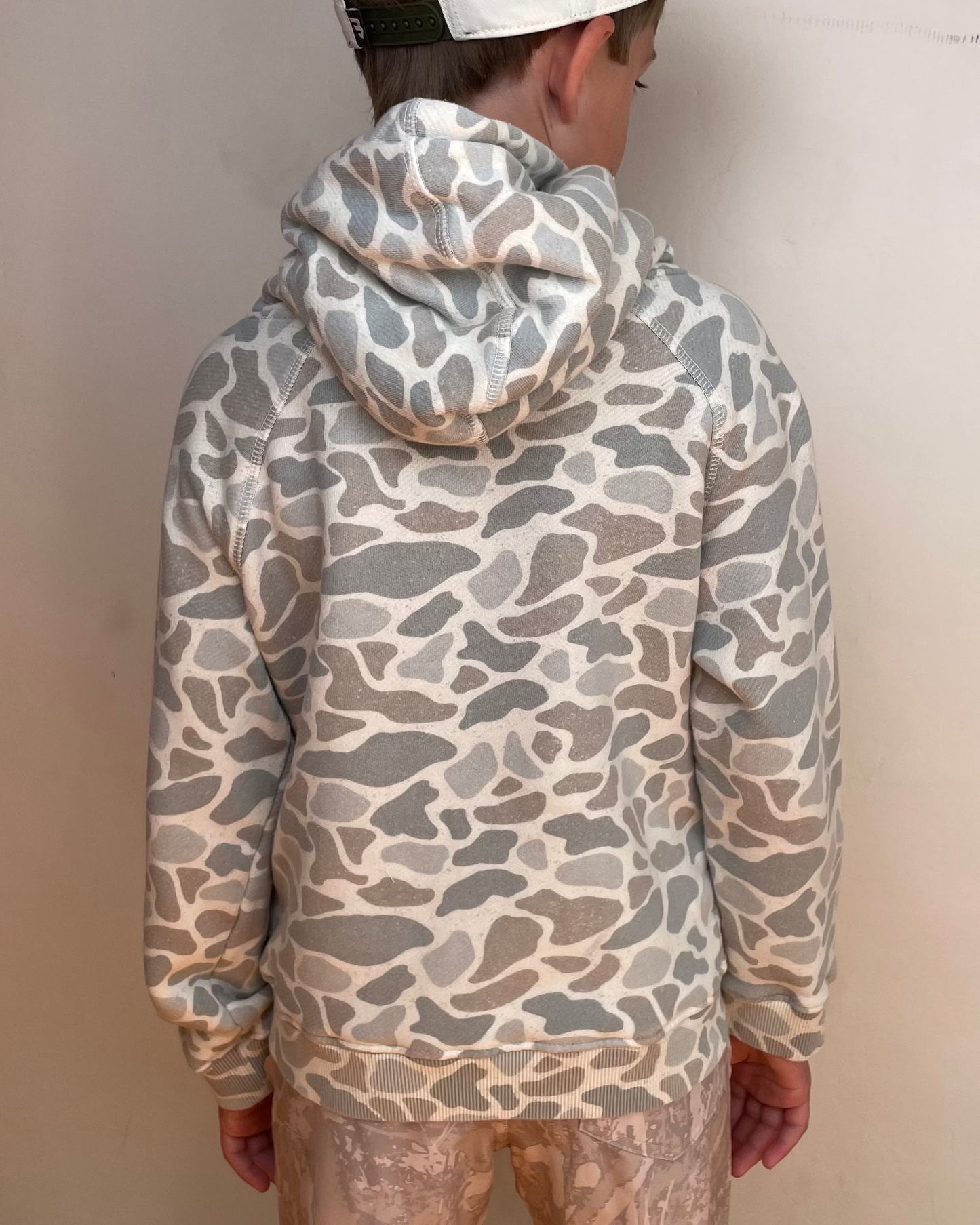 Burlebo | YOUTH | Vintage Washed Fleece Hoodie | Classic Deer Camo