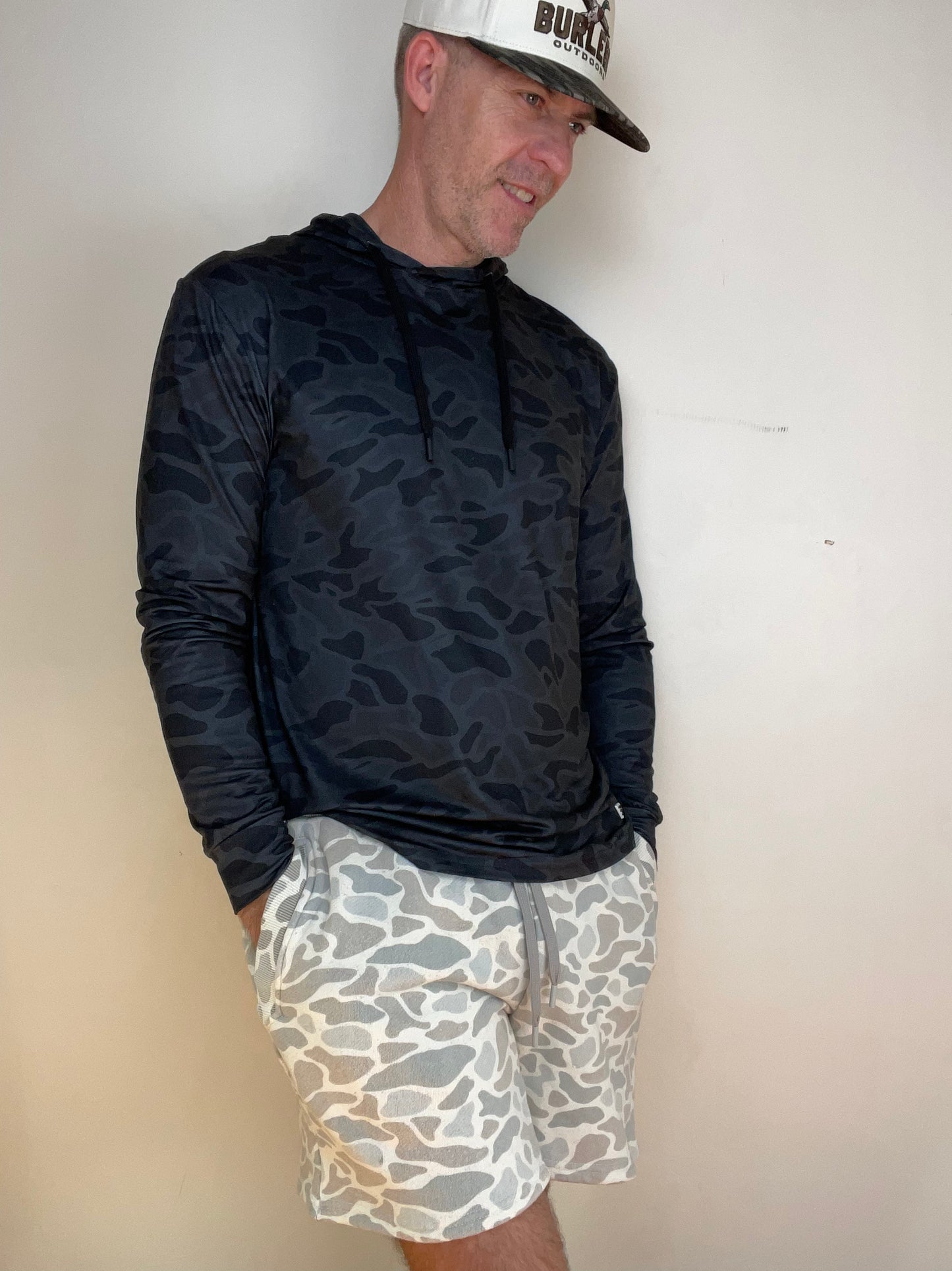 Burlebo | Vintage Washed Shorts | Classic Deer Camo