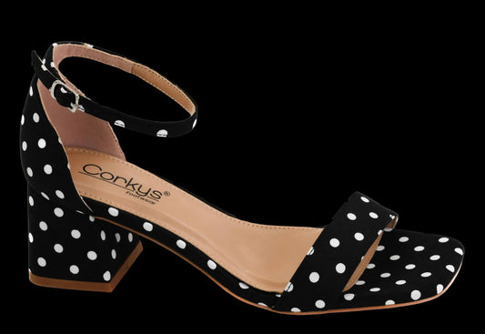 CORKYS | Save the Date | Black White Polka Dots