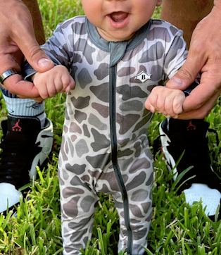 Burlebo | Baby Zip Up | Classic Deer Camo