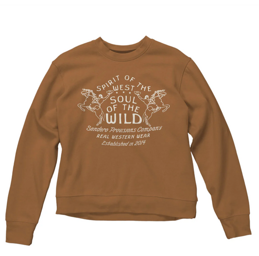 Sendero | Hi Ho Drop Shoulder Women's Sweatshirt | Meerkat