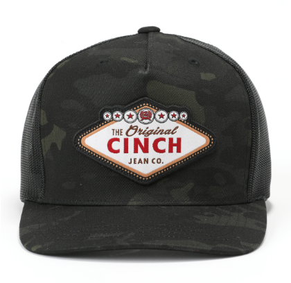 Cinch Mens Trucker Cap | Black Vegas Inspired