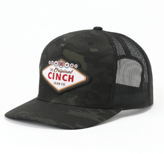 Cinch Mens Trucker Cap | Black Vegas Inspired