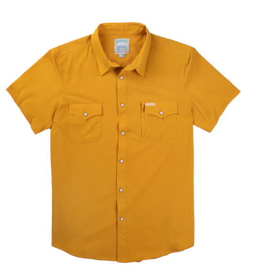Sendero | Confluence Tech Shirt Short Sleeve| Mustard