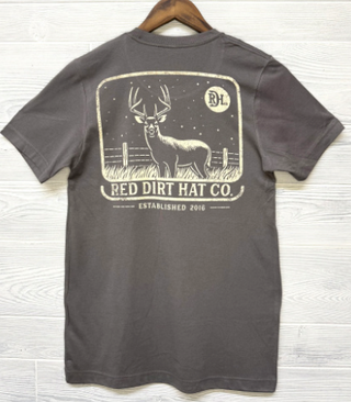 Red Dirt Hat Co. | Big Buck Tee  | Grey