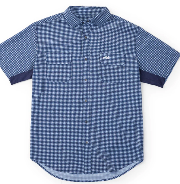 Two Dove Outdoors | The Rio Short Sleeve | Houndstooth Navy