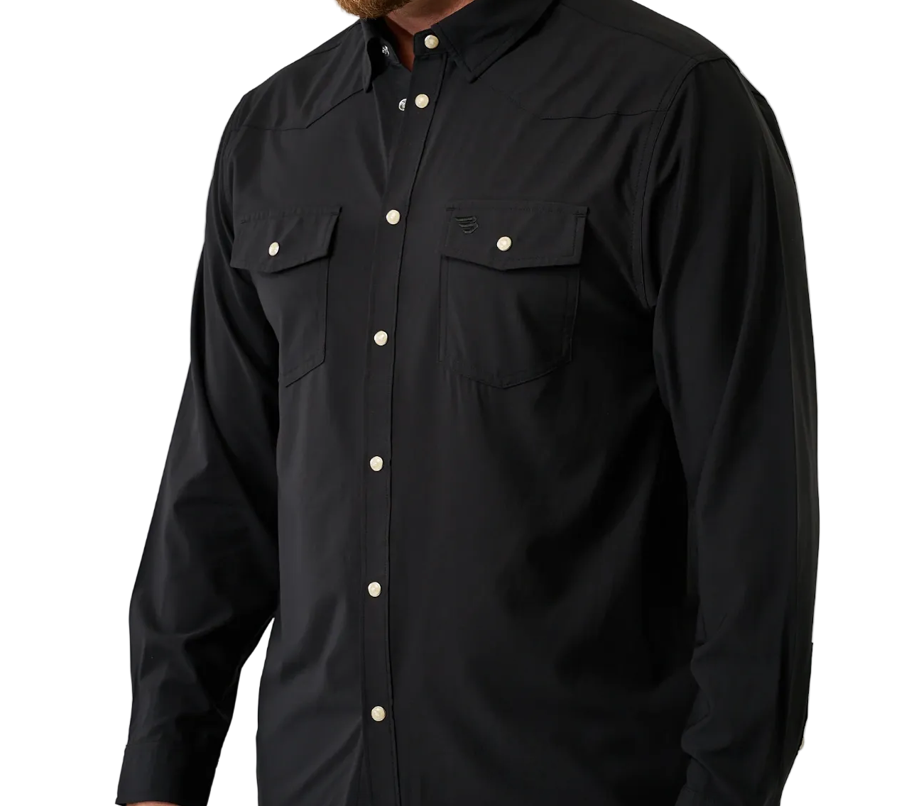 Burlebo | Performance Western Shirt Long Sleeve | Black