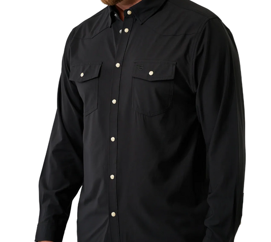 Burlebo | Performance Western Shirt Long Sleeve | Black