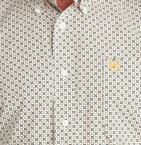 Cinch Classic Fit Long Sleeve Abstract Print White