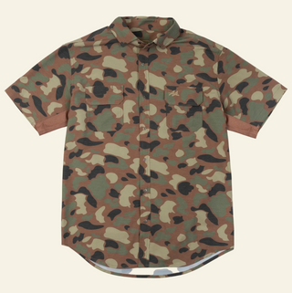 Camo short sleeve shirt for men one acream background