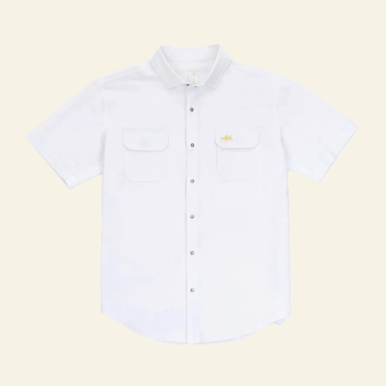 White button-up shirt on a white background