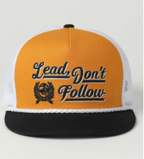 Cinch Mens Cap | Lead Don't Follow - Gold + Black