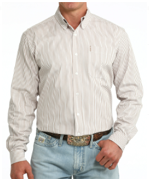Cinch | Modern Fit | Mens Print Long Sleeve | Stripes