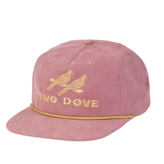 Pink cap with 'Two Dove' logo on a white background