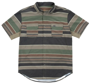 Striped shirt with a pattern on a white background