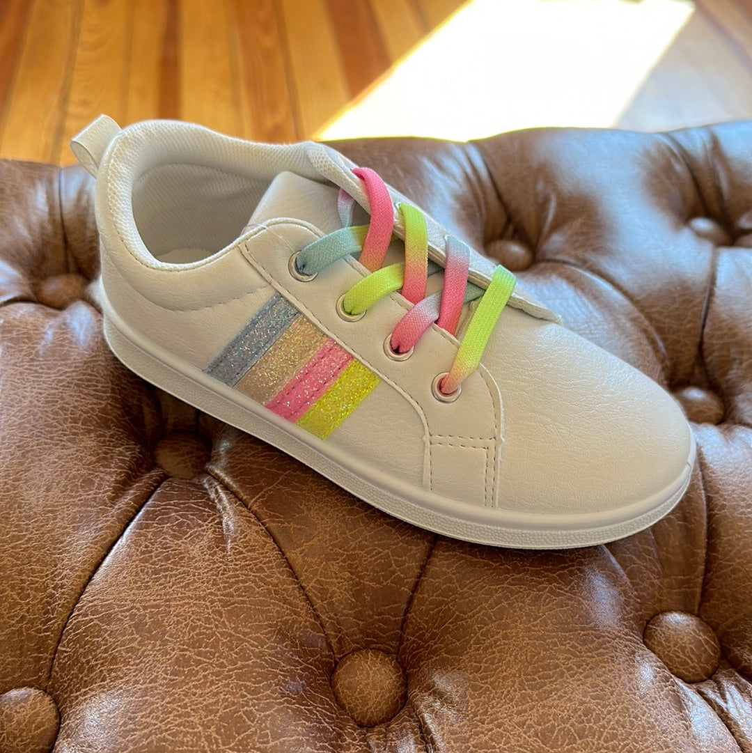 Rainbow Girls Sneaker | White