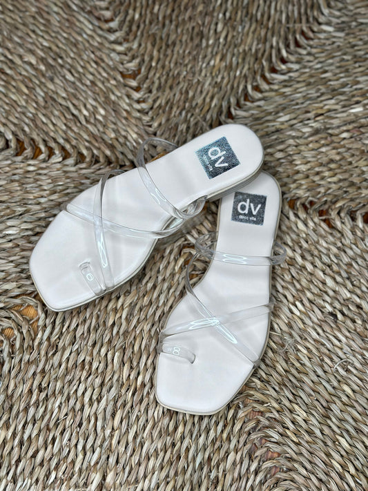 Milany Flat Sandal | Clear