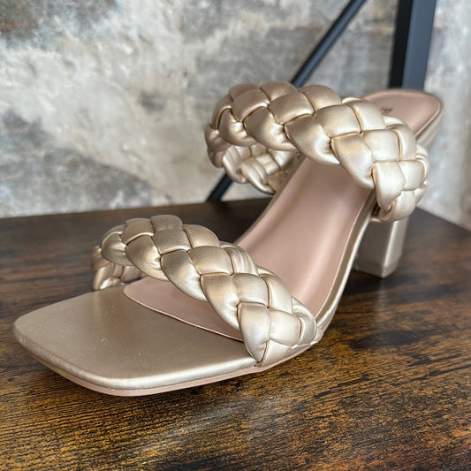 Sunrise Sandal Heel | Gold